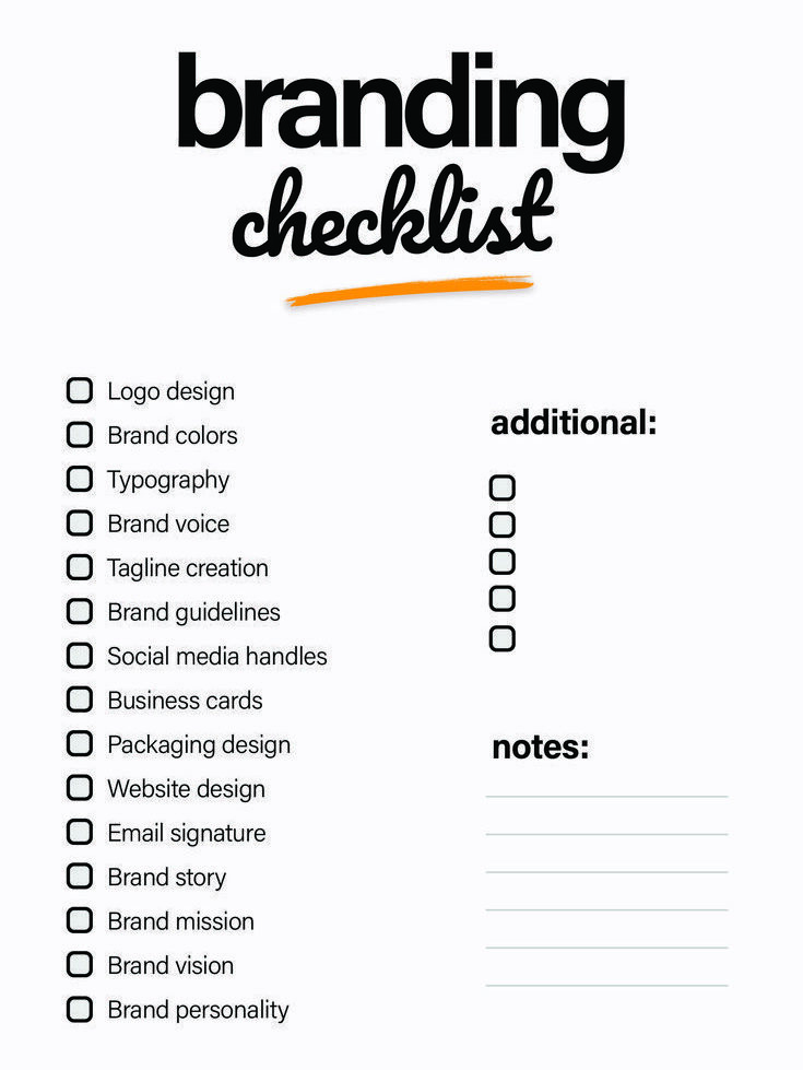 brand identity- branding checklist